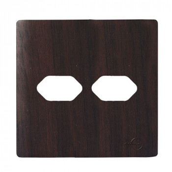 Placa 4x4 2 Tomadas Horizontais - Novara Tabaco Placa 4x4 2 Tomadas Horizontais - Novara Tabaco